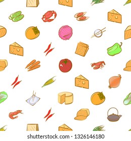 Food images. Background for printing, design, web. Seamless. Colored.