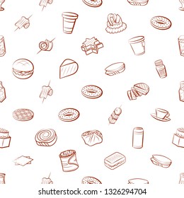 Food images. Background for printing, design, web. Seamless. Binary color.