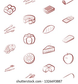 Food images. Background for printing, design, web. Seamless. Binary color.