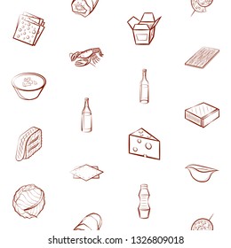 Food images. Background for printing, design, web. Seamless. Binary color.