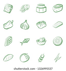 Food images. Background for printing, design, web. Binary color.