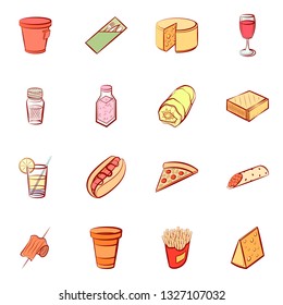 Food images. Background for printing, design, web. Colored.