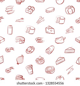 Food images. Background for printing, design, web. Seamless. Binary color.