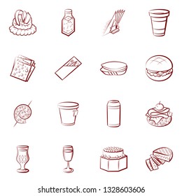 Food images. Background for printing, design, web. Binary color.