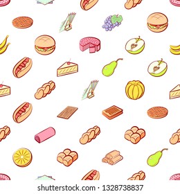 Food images. Background for printing, design, web. Seamless. Colored.