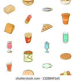 Food images. Background for printing, design, web. Seamless. Colored.