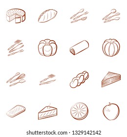 Food images. Background for printing, design, web. Binary color.