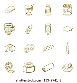 Food images. Background for printing, design, web. Binary color.