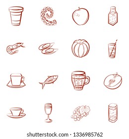 Food images. Background for printing, design, web. Binary color.