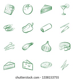 Food images. Background for printing, design, web. Binary color.