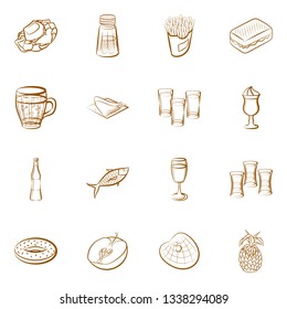 Food images. Background for printing, design, web. Binary color.