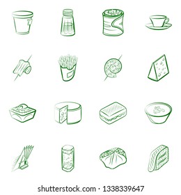 Food images. Background for printing, design, web. Binary color.