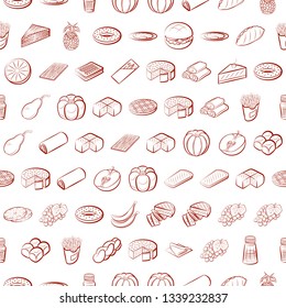 Food images. Background for printing, design, web. Seamless. Binary color.