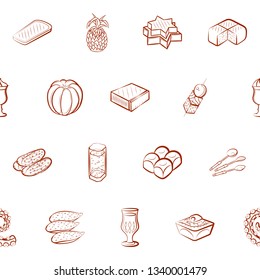Food images. Background for printing, design, web. Seamless. Binary color.