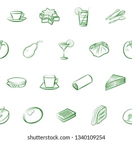 Food images. Background for printing, design, web. Seamless. Binary color.