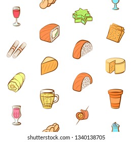 Food images. Background for printing, design, web. Seamless. Colored.
