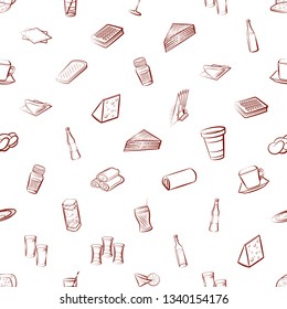 Food images. Background for printing, design, web. Seamless. Binary color.
