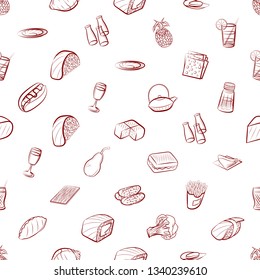 Food images. Background for printing, design, web. Seamless. Binary color.