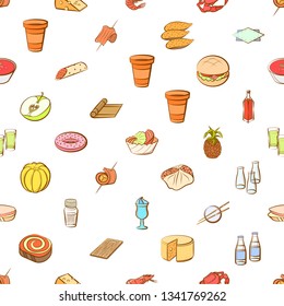 Food images. Background for printing, design, web. Seamless. Colored.