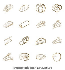 Food images. Background for printing, design, web. Binary color.