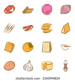 Food images. Background for printing, design, web. Colored.
