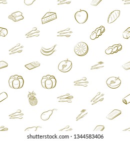 Food images. Background for printing, design, web. Seamless. Binary color.