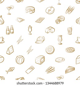 Food images. Background for printing, design, web. Seamless. Binary color.