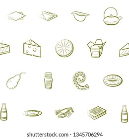 Food images. Background for printing, design, web. Seamless. Binary color.