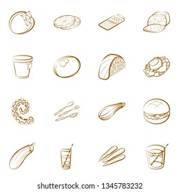 Food images. Background for printing, design, web. Binary color.