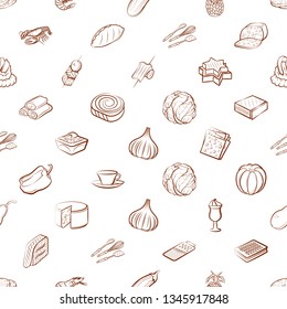 Food images. Background for printing, design, web. Seamless. Binary color.