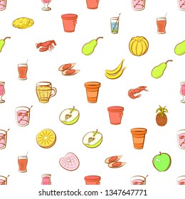 Food images. Background for printing, design, web. Seamless. Colored.