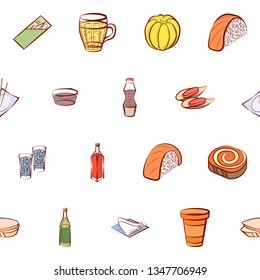 Food images. Background for printing, design, web. Seamless. Colored.