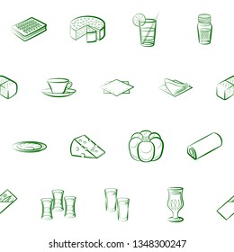 Food images. Background for printing, design, web. Seamless. Binary color.