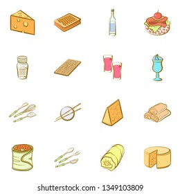 Food images. Background for printing, design, web. Colored.