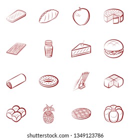 Food images. Background for printing, design, web. Binary color.