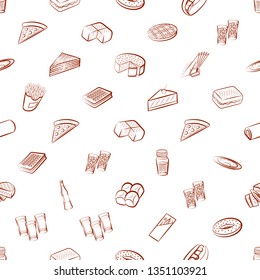 Food images. Background for printing, design, web. Usable as icons. Seamless. Binary color.