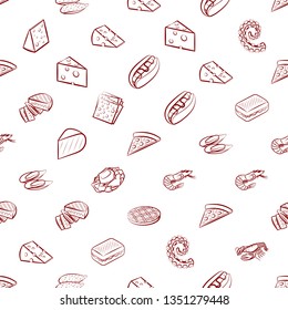 Food images. Background for printing, design, web. Usable as icons. Seamless. Binary color.