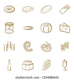 Food images. Background for printing, design, web. Binary color.
