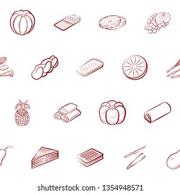 Food images. Background for printing, design, web. Seamless. Binary color.