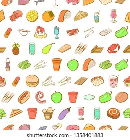 Food images. Background for printing, design, web. Seamless. Colored.