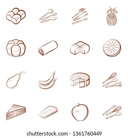 Food images. Background for printing, design, web. Binary color.