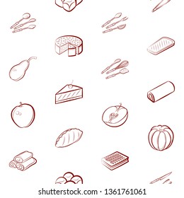 Food images. Background for printing, design, web. Seamless. Binary color.