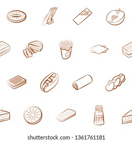 Food images. Background for printing, design, web. Seamless. Binary color.