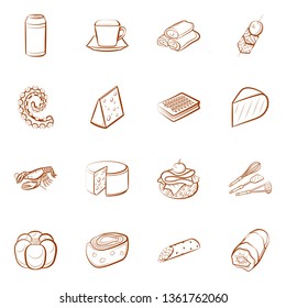 Food images. Background for printing, design, web. Binary color.