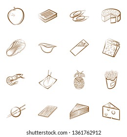 Food images. Background for printing, design, web. Binary color.