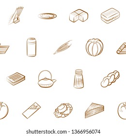 Food images. Background for printing, design, web. Seamless. Binary color.