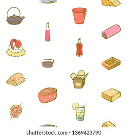 Food images. Background for printing, design, web. Seamless. Colored.