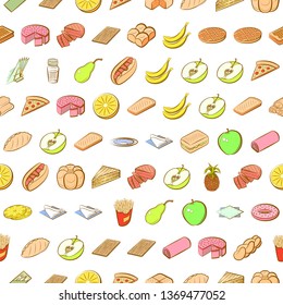 Food images. Background for printing, design, web. Seamless. Colored.