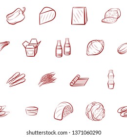 Food images. Background for printing, design, web. Seamless. Binary color.