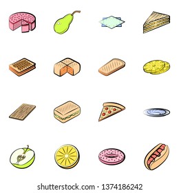 Food images. Background for printing, design, web. Colored.
